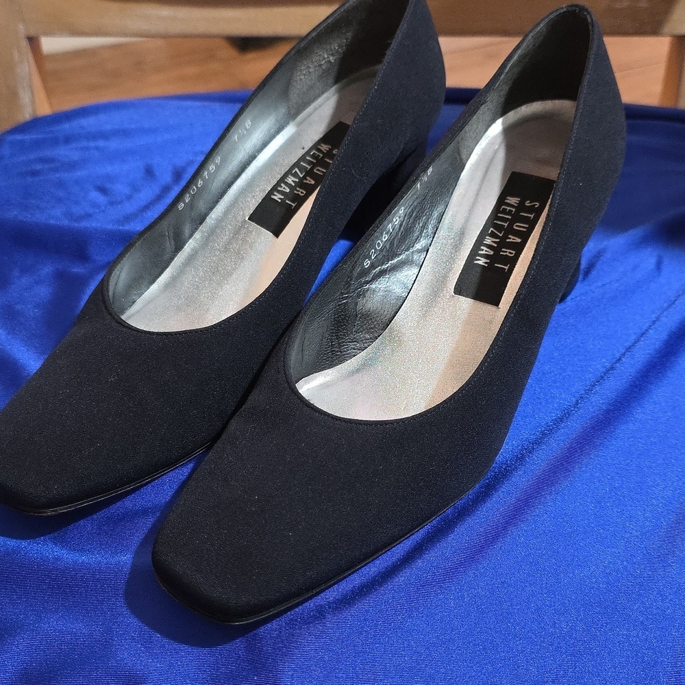 STUART WEITZMAN BLACK PUMPS HEELS SIZE 7.5
